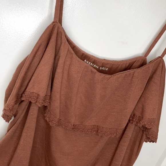 AMERICAN EAGLE | Women’s Redfish Orange Spaghetti Strap Cami Size Large - Picture 6 of 6